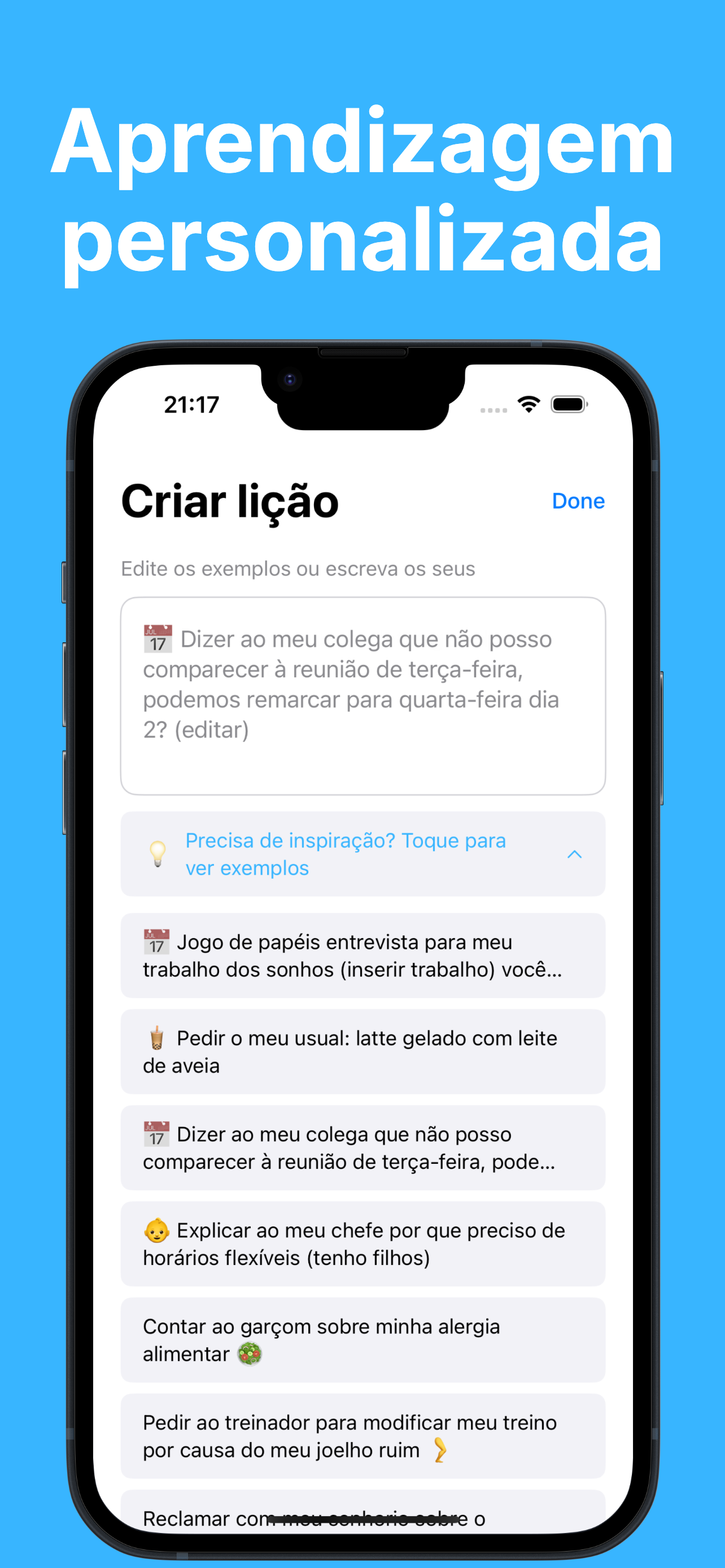 Aprendizado Personalizado
